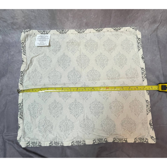 Elrene Home Fashions Cloth Napkins 4 Set 100% Cotton Abstract Floral Gray Cream - Picture 5 of 5